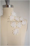 10pcs. 3D flower lace with pearls/ 3D flower patch/ lace applique/ wedding dress lace applique/ bridal 3D applique// A19-104/1