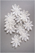 10pcs. 3D flower lace with pearls/ 3D flower patch/ lace applique/ wedding dress lace applique/ bridal 3D applique// A19-104/1