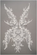Romantischer Baumwollblatt Aufnäher, Blumen Applikation, Spitzenblumen Applikation, Hochzeitskleid Spitzen Applikation, Braut Blumen Aufnäher// A19-186
