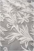 Romantischer Baumwollblatt Aufnäher, Blumen Applikation, Spitzenblumen Applikation, Hochzeitskleid Spitzen Applikation, Braut Blumen Aufnäher// A19-186