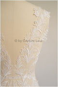 Romantischer Baumwollblatt Aufnäher, Blumen Applikation, Spitzenblumen Applikation, Hochzeitskleid Spitzen Applikation, Braut Blumen Aufnäher// A19-186