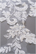 Perlen SpitzenBlume Aufnäher, Blumen Applikation, SpitzenBlume Patch, Spitzen Applikation, Hochzeitskleid Spitzen Applikation, Braut Blumen Aufnäher// A19-185