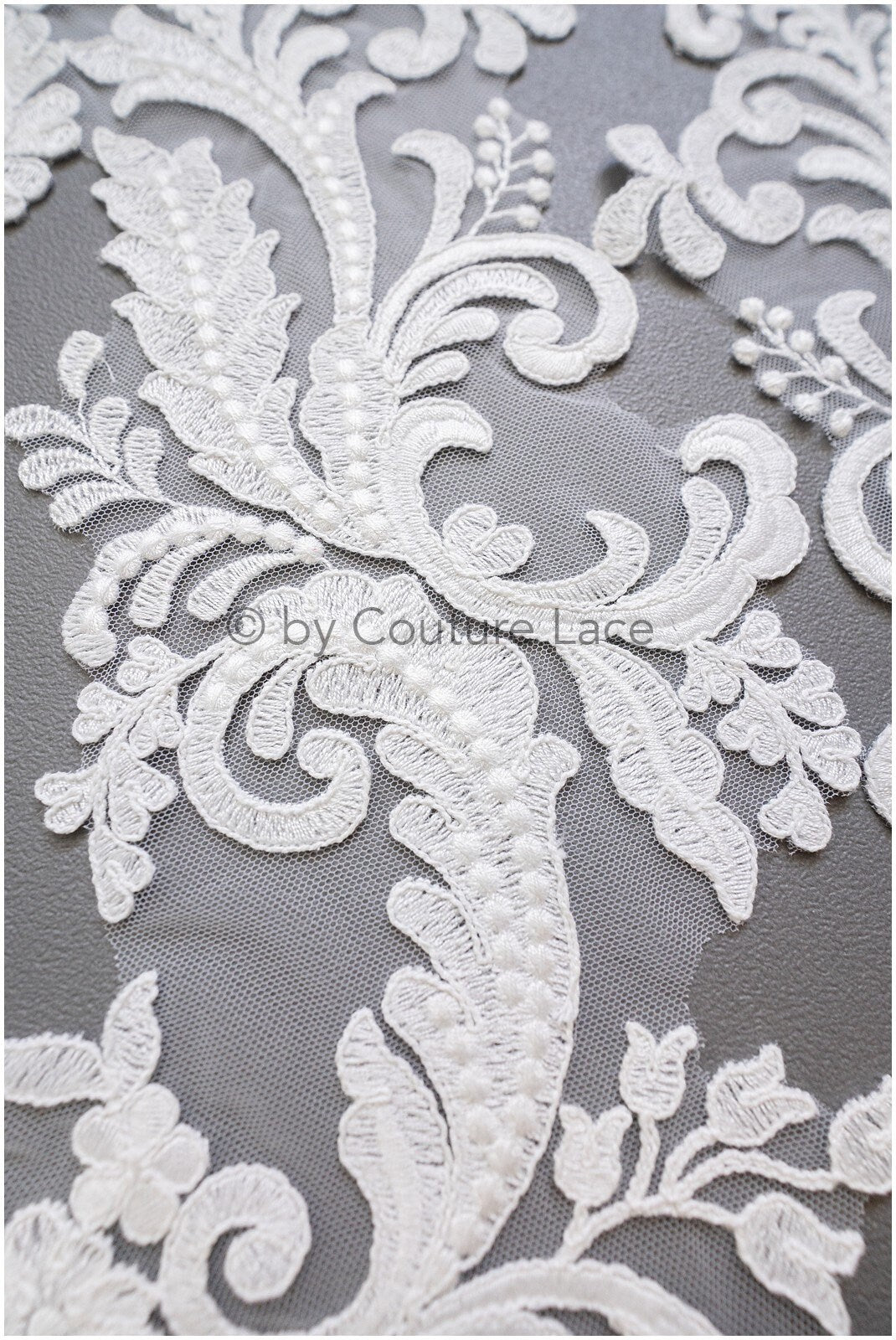 Ornate lace flower patch, oriental flower patch, lace applique, wedding dress lace applique, bridal flower patch// A19-183