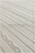 Boho wedding dress lace off-white/ bridal lace fabric/ couture lace/ boho lace// L19-255CO