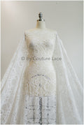 Baumwolle Artdeco Hochzeitskleid Spitze/ Braut Spitzenstoff Off-White/ französischer Spitzenstoff// L19-272