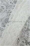 Baumwolle Artdeco Hochzeitskleid Spitze/ Braut Spitzenstoff Off-White/ französischer Spitzenstoff// L19-272