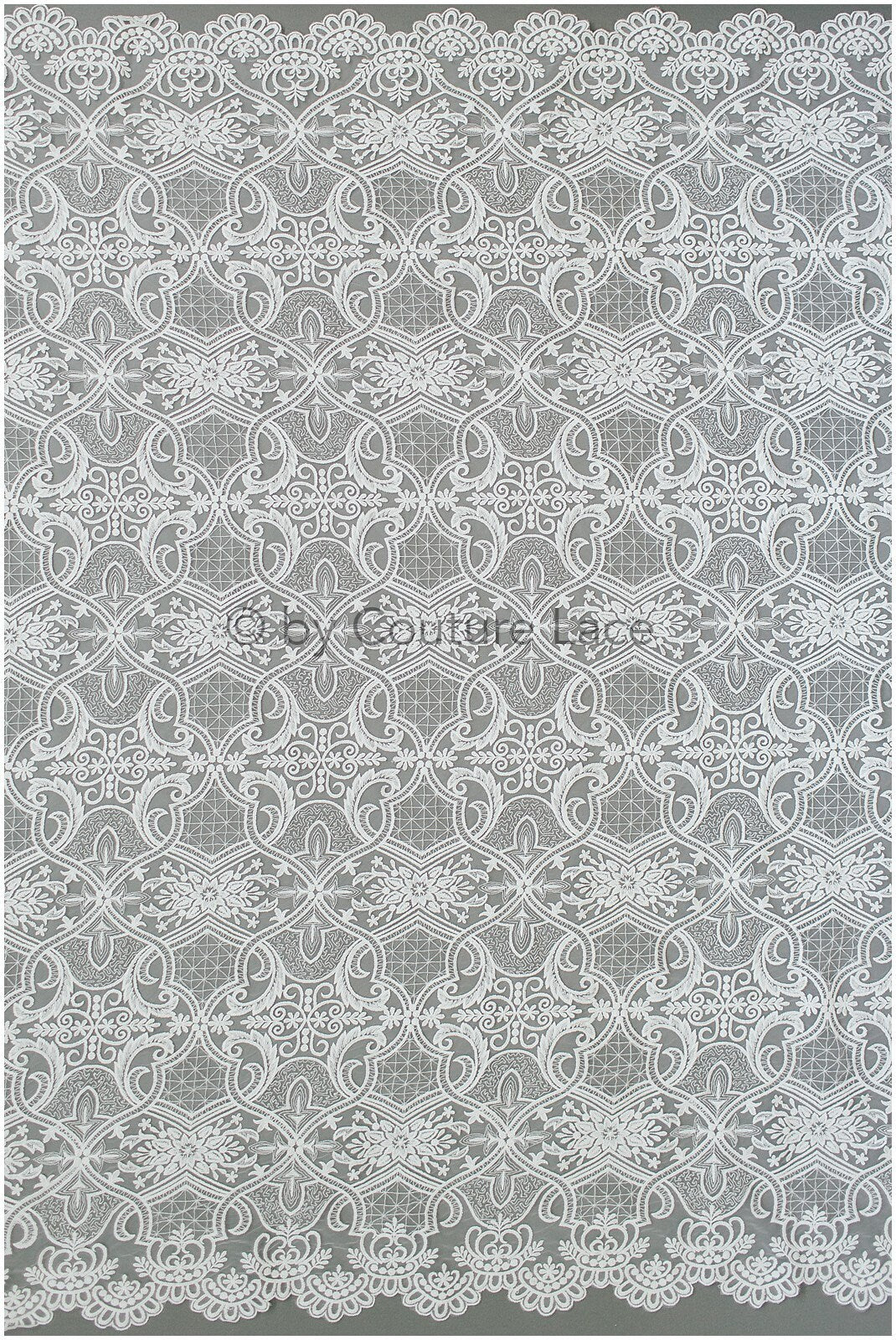 Baumwolle Artdeco Hochzeitskleid Spitze/ Braut Spitzenstoff Off-White/ französischer Spitzenstoff// L19-272