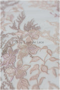 4-farbiger floraler Spitzenstoff/ romantische Pfirsich Spitze für Abendkleid/ Blumen Spitzenstoff/ bestickter Farbstoff// L19-261