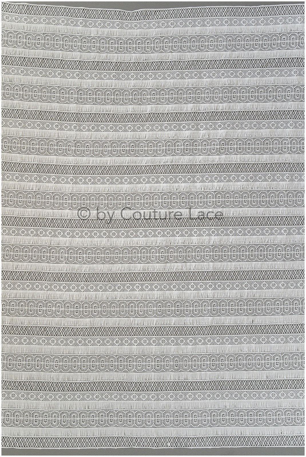 Crochet lace fabric off-white/ Boho bridal lace/ Guipure wedding dress lace// L19-289