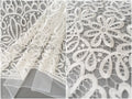Boho lace fabric for wedding dress/ lace fabric off-white/ Boho wedding dress lace// L19-294