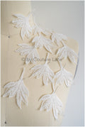 10pcs. 3D flowers with pearls/ lace applique/ wedding dress lace applique// A19-104/3