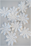10pcs. 3D flower lace with pearls/ 3D flower patch/ lace applique/ wedding dress lace applique/ bridal 3D applique// A19-104/1