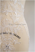 Romantischer Baumwollblatt Aufnäher, Blumen Applikation, Spitzenblumen Applikation, Hochzeitskleid Spitzen Applikation, Braut Blumen Aufnäher// A19-186