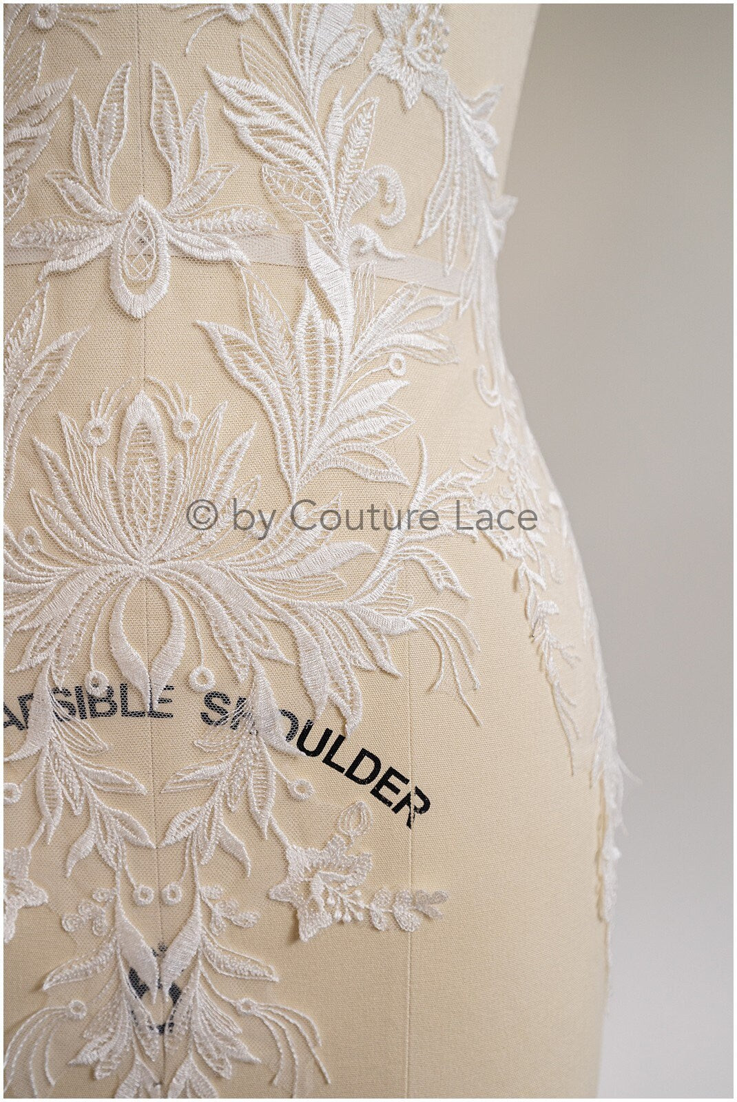 Romantischer Baumwollblatt Aufnäher, Blumen Applikation, Spitzenblumen Applikation, Hochzeitskleid Spitzen Applikation, Braut Blumen Aufnäher// A19-186