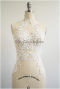 Ornate lace flower patch, oriental flower patch, lace applique, wedding dress lace applique, bridal flower patch// A19-183
