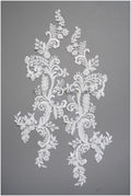 Ornate lace flower patch, oriental flower patch, lace applique, wedding dress lace applique, bridal flower patch// A19-183