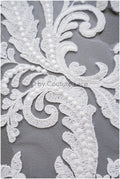 Ornate lace flower patch, oriental flower patch, lace applique, wedding dress lace applique, bridal flower patch// A19-183