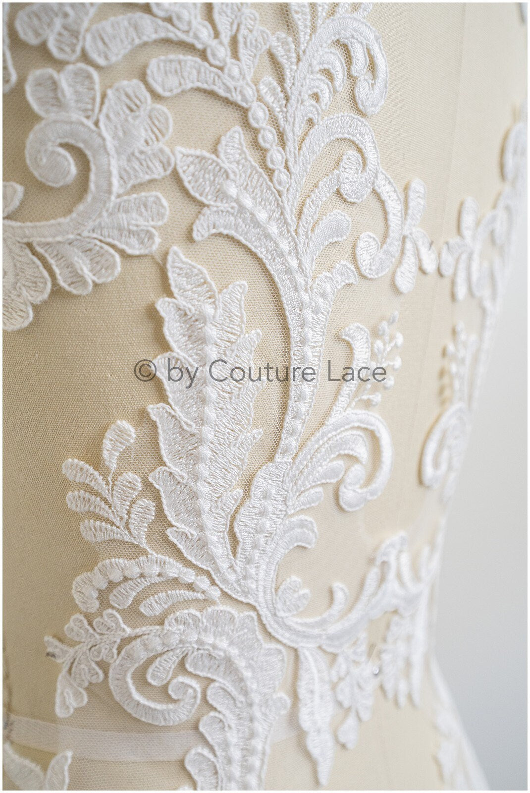 Ornate lace flower patch, oriental flower patch, lace applique, wedding dress lace applique, bridal flower patch// A19-183