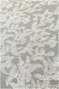 Leaf lace fabric, sequin leaf pattern lace, bridal french lace fabric, shiny leaf design lace, embroidered lace fabric with sequins// L19-280
