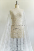 Sparkling pearl lace off-white/ pearl bridal lace fabric/ wedding dress lace with pearls &amp; sequins/ shiny lace// L19-300