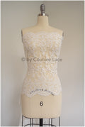 Lace trim off-white/ wedding lace trim/ embroidered lace trim/ elegant bridal lace trim/ lace embroidery// T19-081