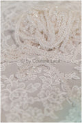 Pearl diamond drop lace trim/ pearl lace trim/ rhinestone trim/ bridal lace// T19-082