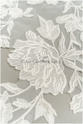 Soft Flower Lace Patch, BaumwollBlume Applikation, SpitzenBlume Applikation, Hochzeitskleid Spitze Applikation, Braut Blumen Applikation// A19-189