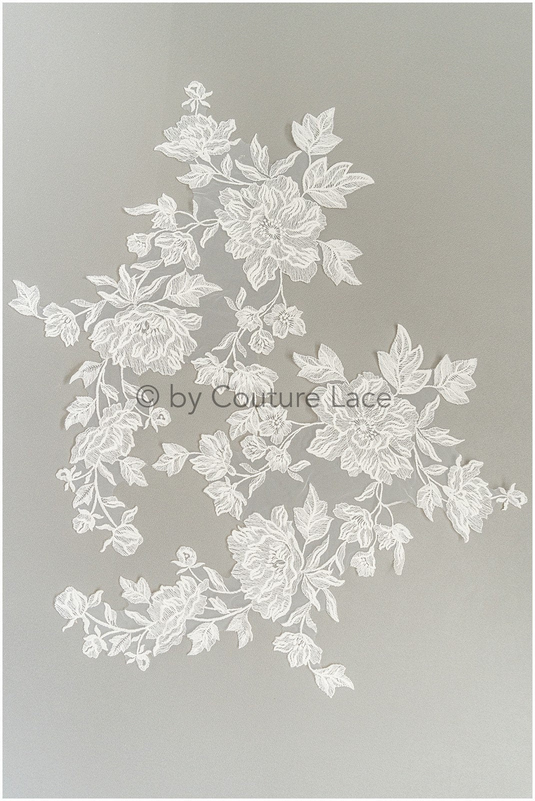 Soft Flower Lace Patch, BaumwollBlume Applikation, SpitzenBlume Applikation, Hochzeitskleid Spitze Applikation, Braut Blumen Applikation// A19-189