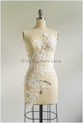 Soft Flower Lace Patch, BaumwollBlume Applikation, SpitzenBlume Applikation, Hochzeitskleid Spitze Applikation, Braut Blumen Applikation// A19-189