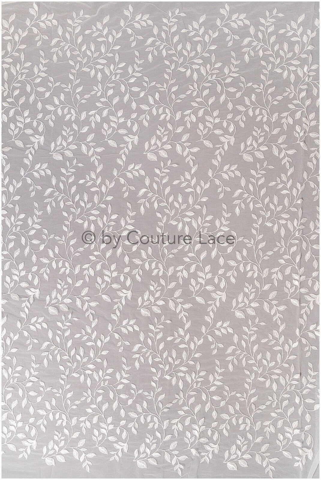 Romantic bridal lace off-white/ bridal lace with leaves/ sequin lace/ bridal lace fabric with sequins// L19-002