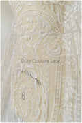 Orientalischer Spitzenstoff Off-White/ Hochzeitsspitze/ Braut Spitze/ Couture Spitze/ Hochzeitskleid Spitze// L19-050