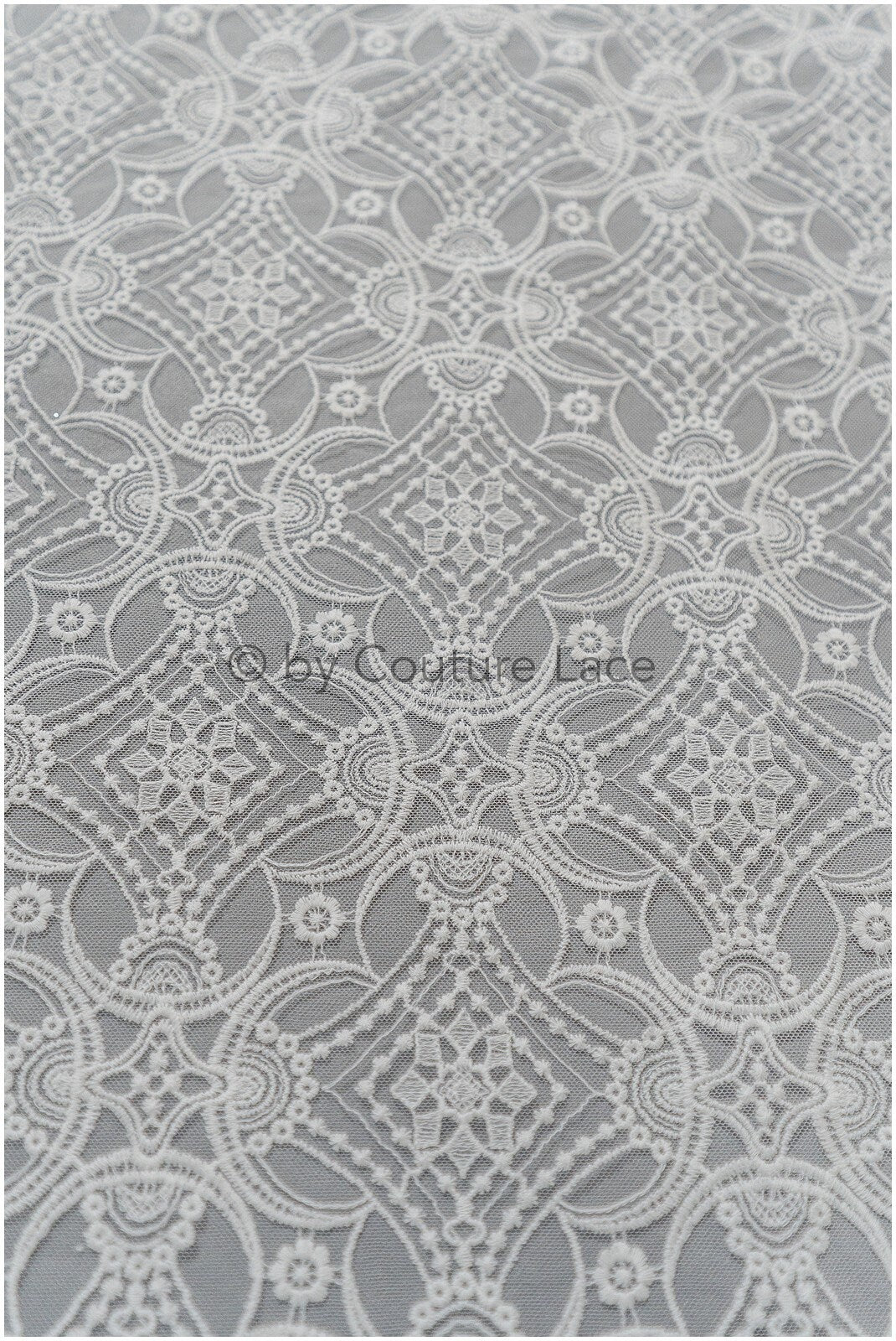Artdeco Spitzenstoff Off-White/ Hochzeit Spitzenstoff/ Boho Brautkleid Spitze/ geometrisches Brautkleid Spitze// L19-314