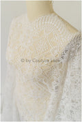 Artdeco Spitzenstoff Off-White/ Hochzeit Spitzenstoff/ Boho Brautkleid Spitze/ geometrisches Brautkleid Spitze// L19-314