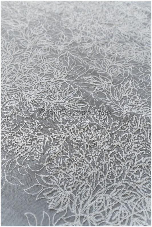 Pailletten Spitzenstoff, gefrorene Spitze, Brautspitze Stoff, Hochzeitskleid Spitze, Eisblumen Spitzenstoff, Spitzenkleid, Boho Braut// L19-298