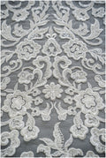 Berta Bridal Spitzenstoff, Brautspitze mit Perlen und Pailletten, verzierte Blumenspitze, Berta Braut Hochzeitsspitze// L19-302