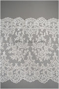 Lace trim off-white/ wedding lace trim/ embroidered lace trim/ elegant bridal lace trim/ lace embroidery// T19-081