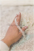 Pearl diamond drop lace trim/ pearl lace trim/ rhinestone trim/ bridal lace// T19-082