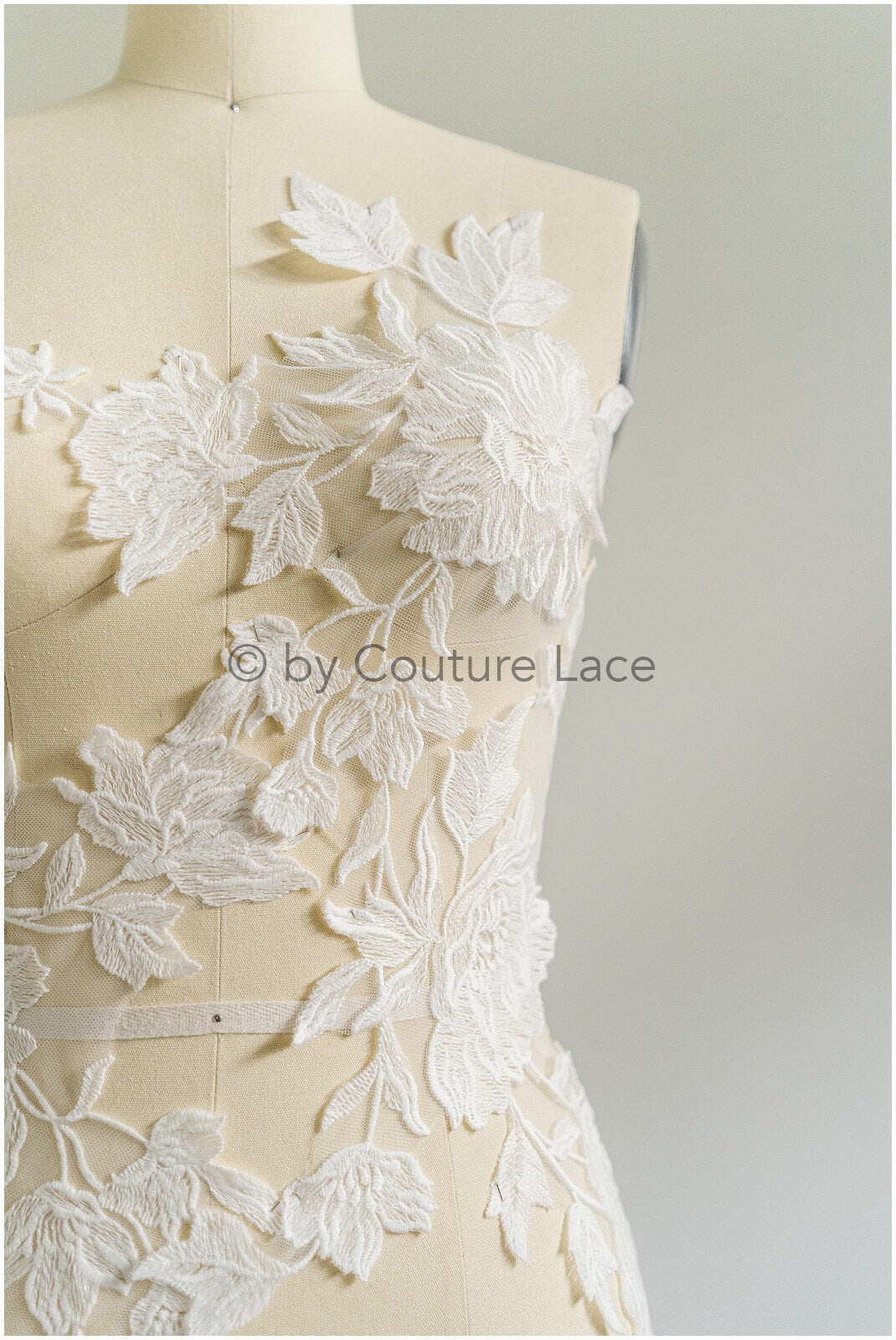 Soft Flower Lace Patch, BaumwollBlume Applikation, SpitzenBlume Applikation, Hochzeitskleid Spitze Applikation, Braut Blumen Applikation// A19-189