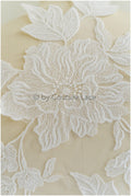 Soft Flower Lace Patch, BaumwollBlume Applikation, SpitzenBlume Applikation, Hochzeitskleid Spitze Applikation, Braut Blumen Applikation// A19-189