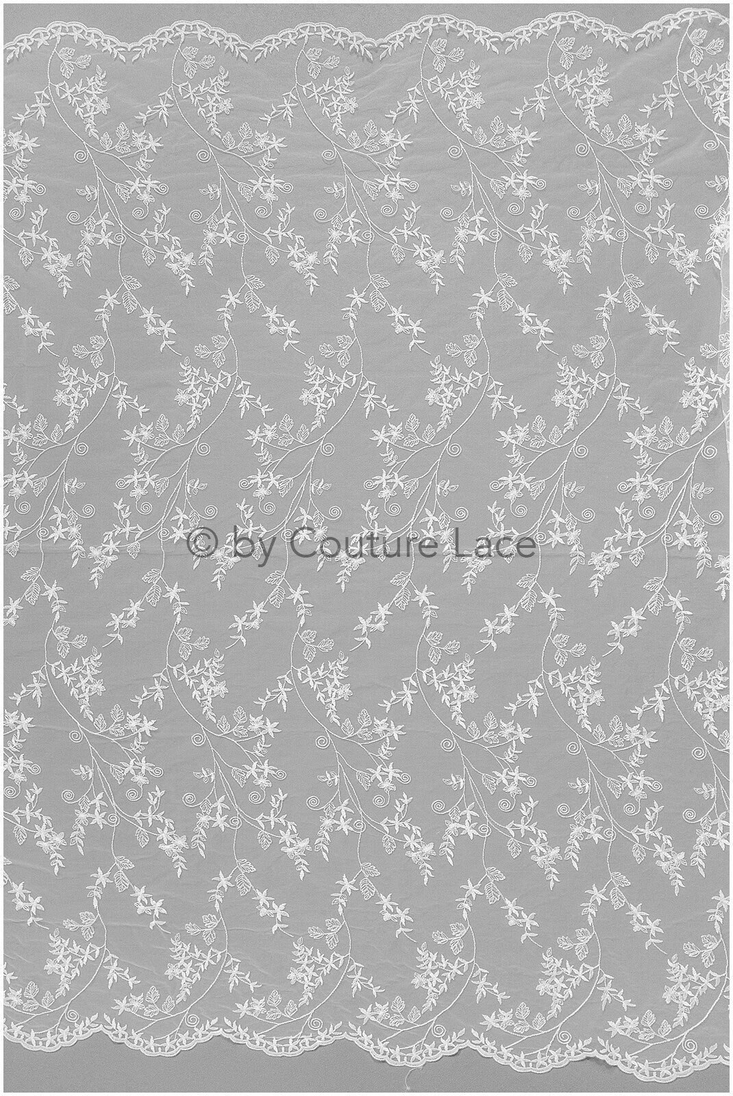 Soft embroidered bridal lace fabric/ floral lace off-white/ wedding dress lace/ floral lace// L19-003NS