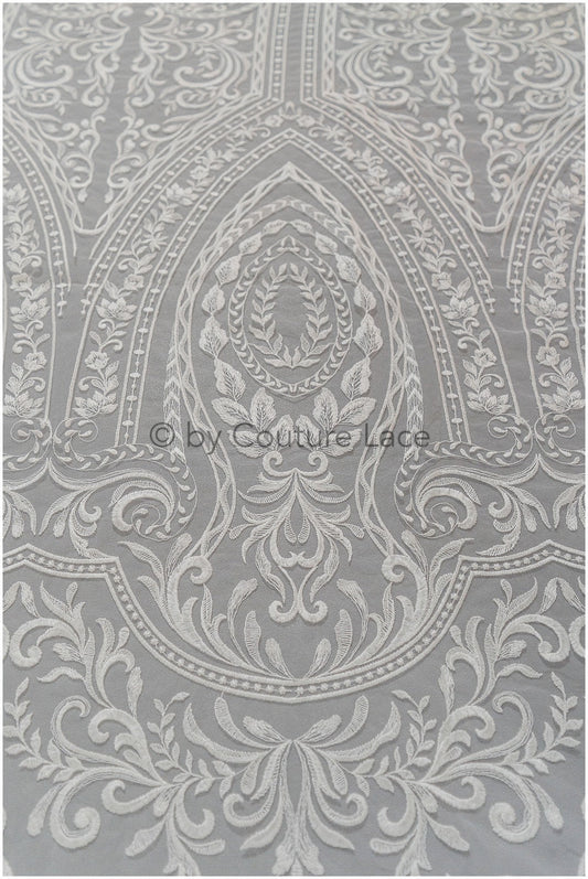 Orientalischer Spitzenstoff Off-White/ Hochzeitsspitze/ Braut Spitze/ Couture Spitze/ Hochzeitskleid Spitze// L19-050