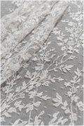 French lace off-white/ embroidered lace fabric on dot tulle/ lace with dots/ polka dot lace fabric// L19-321