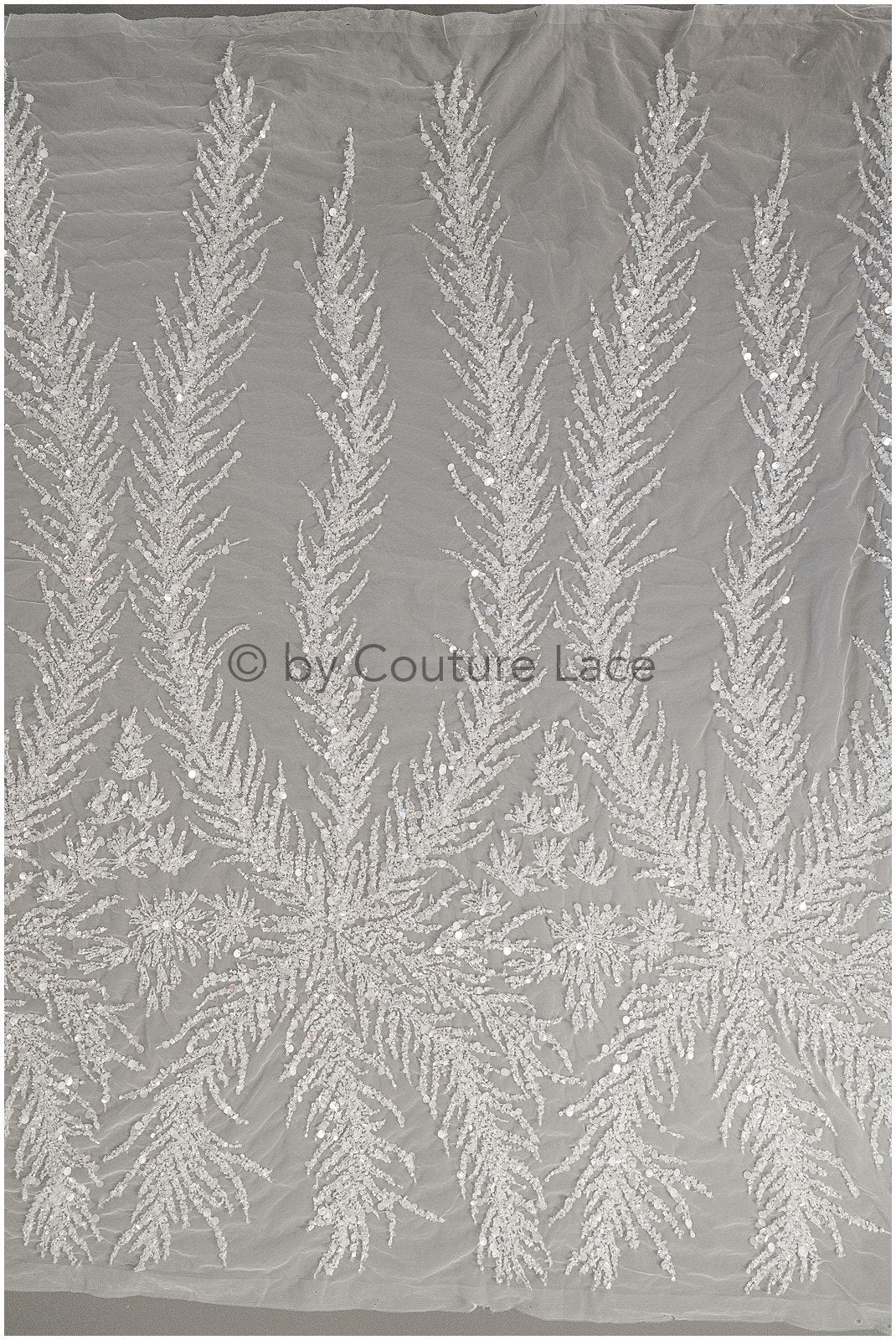 Perlenspitzenstoff Off-White/ Perlenspitze Stoff/ Braut Spitze Stoff/ Perlenspitze/ Brautspitze// L19-085