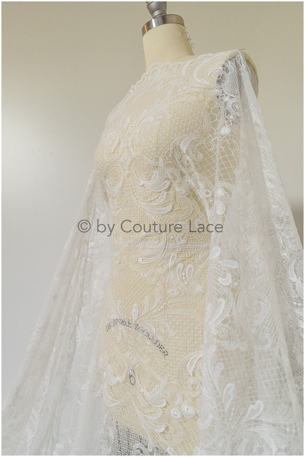 Couture Spitze, orientalischer Spitzenstoff, Hochzeits-Spitzenstoff, Braut verzierte Spitze, Australisches Brautkleid Designerspitze, Hochzeitskleid//L19-313