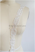 Boho lace trim off-white/ embroidered lace trim/ elegant lace veil lace/ bridal lace belt/ bridal lace trim// T20-086