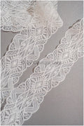 Braut Spitze Borte Off-White/ Spitzenborte für Hochzeitskleid/ Braut Spitzen Gürtel/ eleganter Braut Spitzenbesatz/ Braut Schleier// T20-085