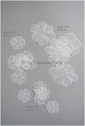 20pcs. Lace flowers for sewing/ 3D flower lace applique/ wedding dress lace applique/ bridal lace// A20-191