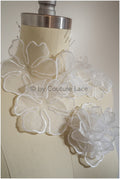 20pcs. Lace flowers for sewing/ 3D flower lace applique/ wedding dress lace applique/ bridal lace// A20-191