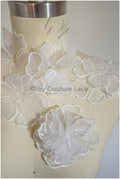 20pcs. Lace flowers for sewing/ 3D flower lace applique/ wedding dress lace applique/ bridal lace// A20-191