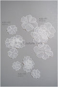 30pcs. Lace flowers for sewing/ 3D flower lace applique/ wedding dress lace applique/ bridal lace// A20-192